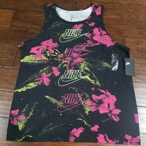 NIKE MENS NWT PINK LIMEADE FLORAL TANK TOP